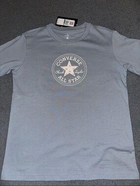 Converse Light blue All Star Logo Short Sleeve Tee